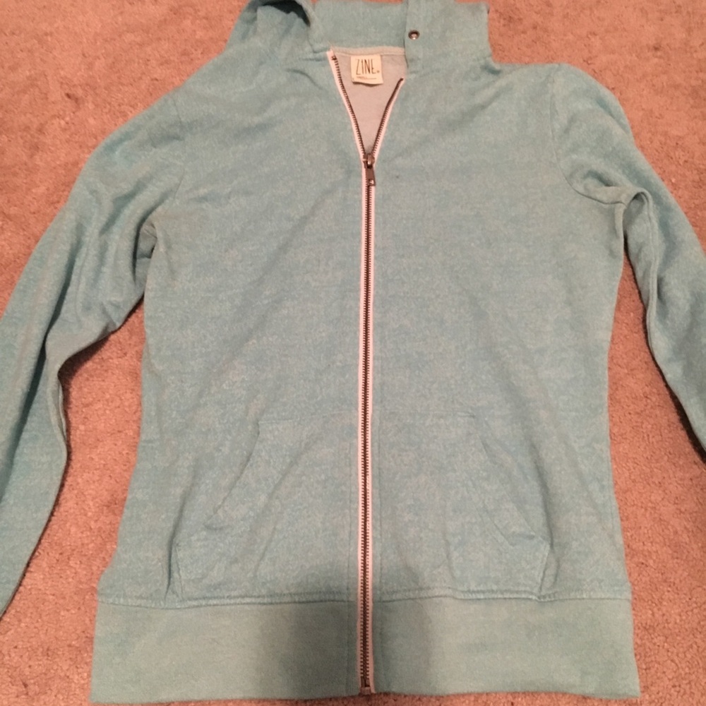 Aqua Zip Up Hoodie